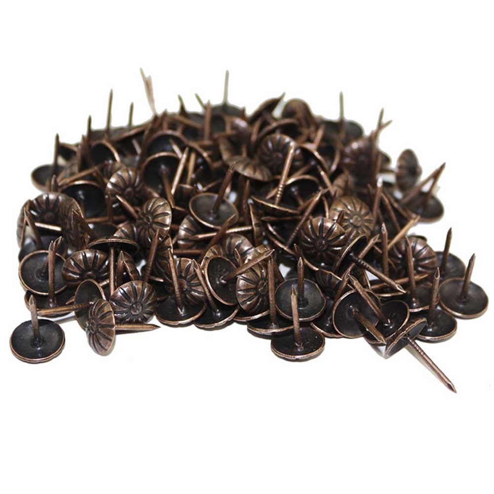 1000PCS Antique Furniture Tacks Nails Metal Golden Silver Bronze Nail Wall Push Pin Decorative Pin For Sofa Jewelry Box: Red