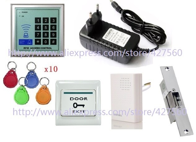 fail secure Electric Strike Door Access Control RFID keyword door Access Control System kit