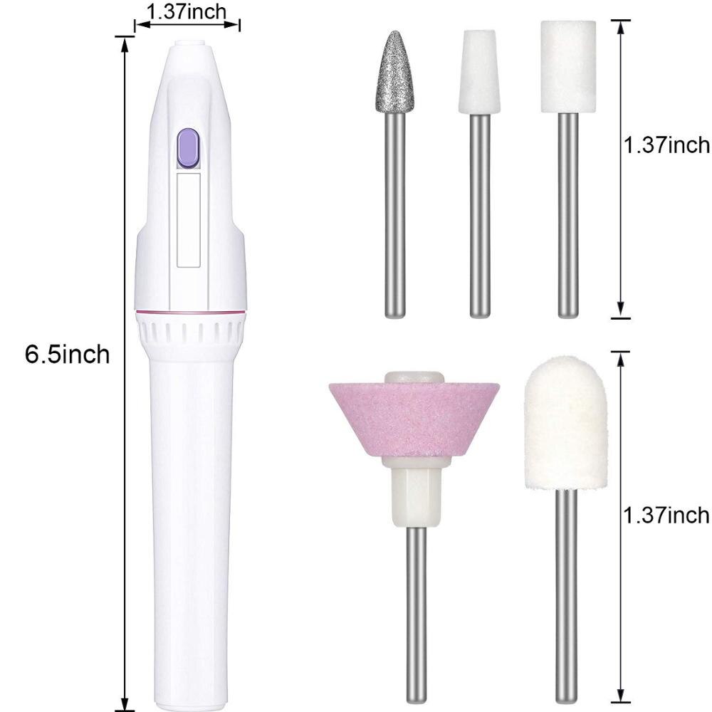 Portable Electric Nail Polisher Practical Electric Nail Buffer Polisher Electric Manicure Nail Drill File Grinder Kit Nail Polis