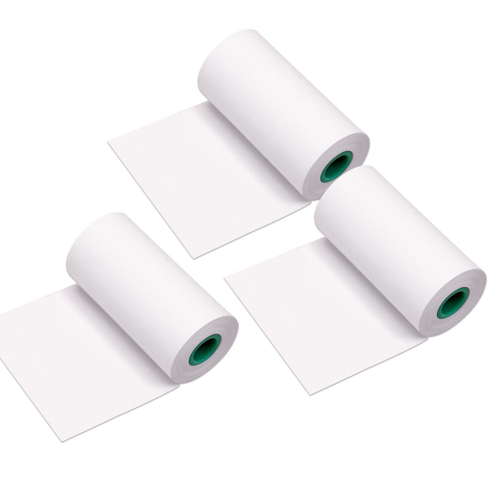 3 Rolls Behoud Note Thermisch Papier Langdurige 10-Jaar Roll 56*30Mm Bpa-vrij zwart Lettertype Geen Zelfklevende Etiketten Voor Peripage: 3 Rolls No Adhesive