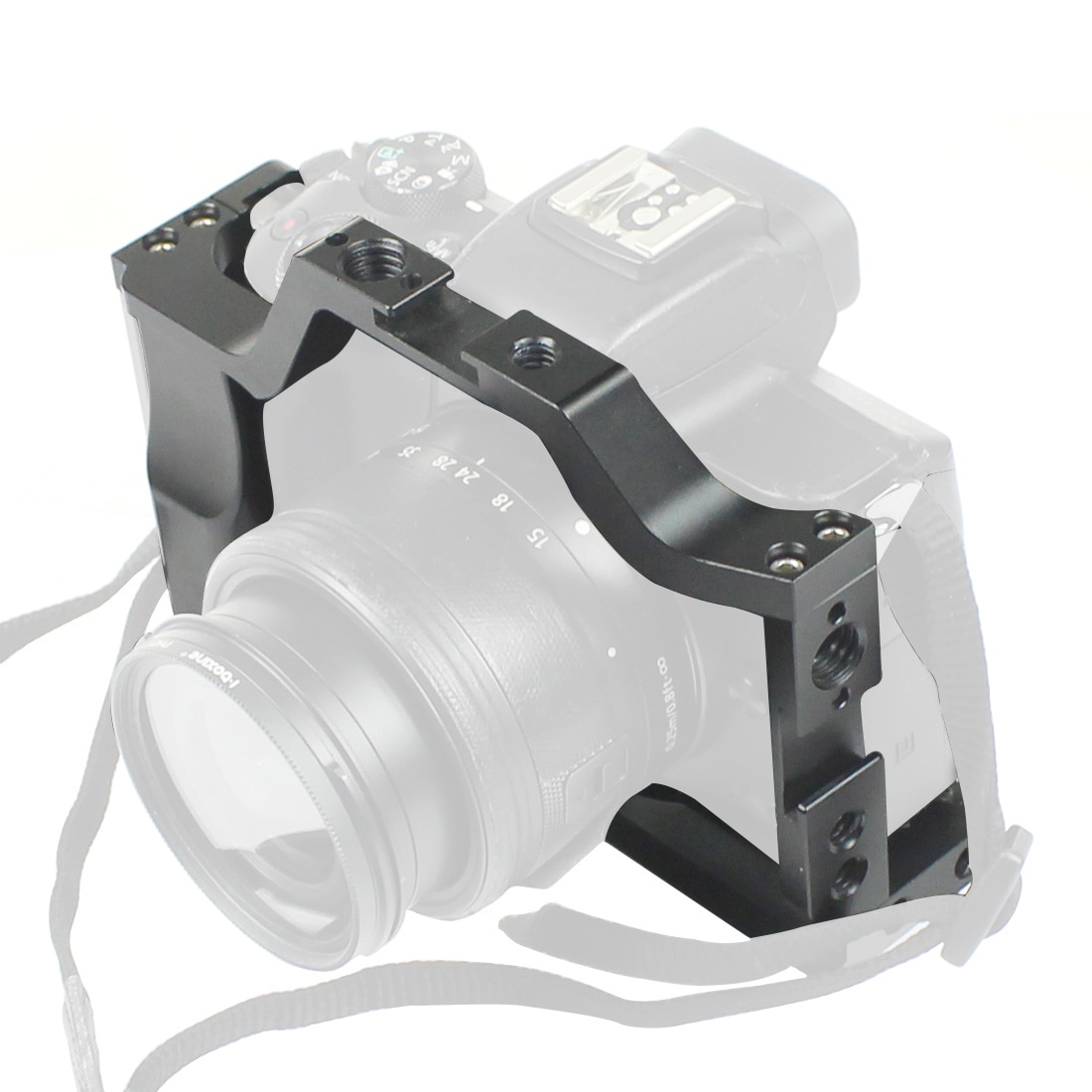 FEICHAO – cadre de caméra M50 pour Canon M5 M50 MarkII 3/8 1/4, support de chaussure froide avec sangle pour Arri, stabilisateur de moniteur à poignée