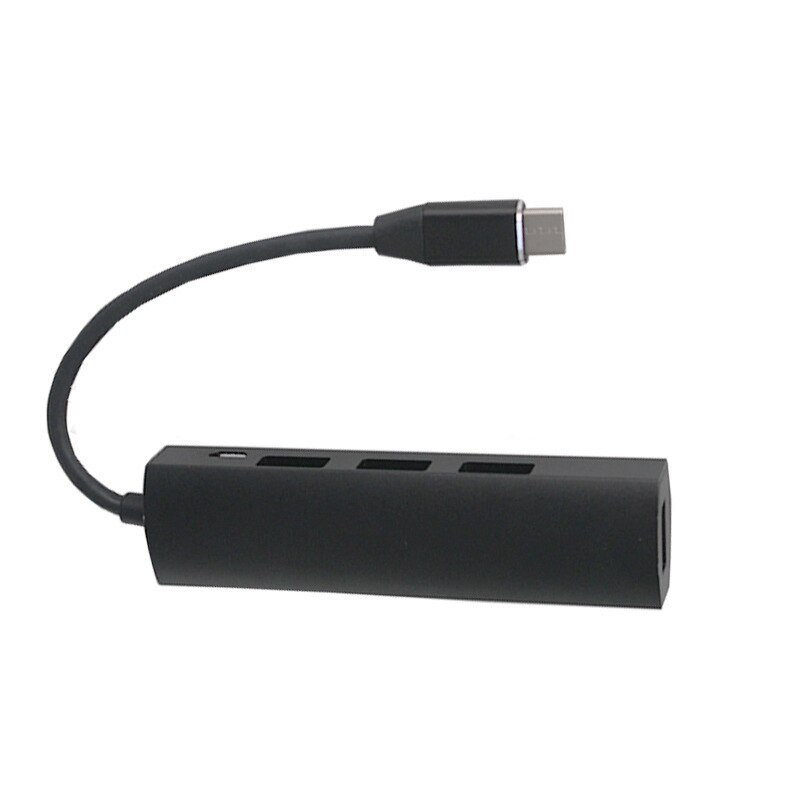 USB C Hub, 4-In-1 USB-C Hub 4-Port Hub, Compatible with Tablets, Game Consoles, iPad Pro, Laptops: Black