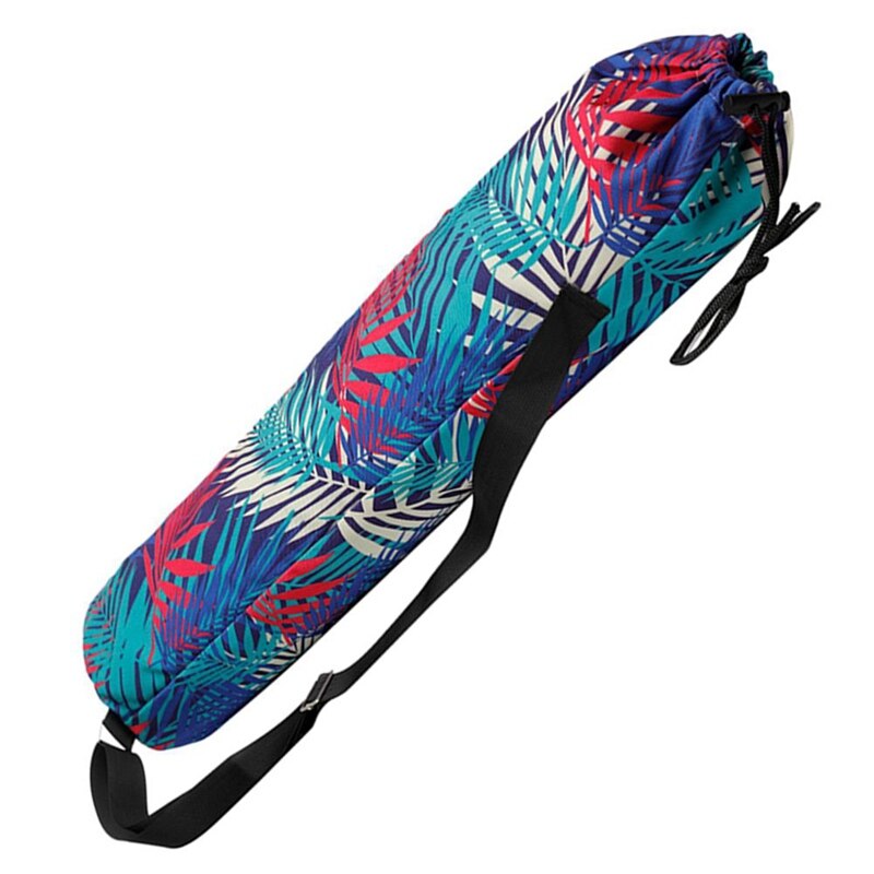 home indoor Yoga Mat Storage Bag Printed Zipper Drawstring Bags Carrier Organization Tool With Straps