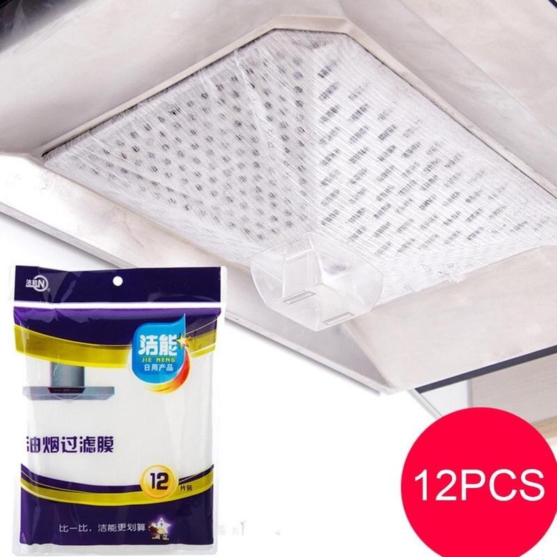 Filtro de grasa de Campana Extractora no tejido para cocina, papel de filtro de aceite de cocina, buen Material y buena permeabilidad al aire, 12 Uds.