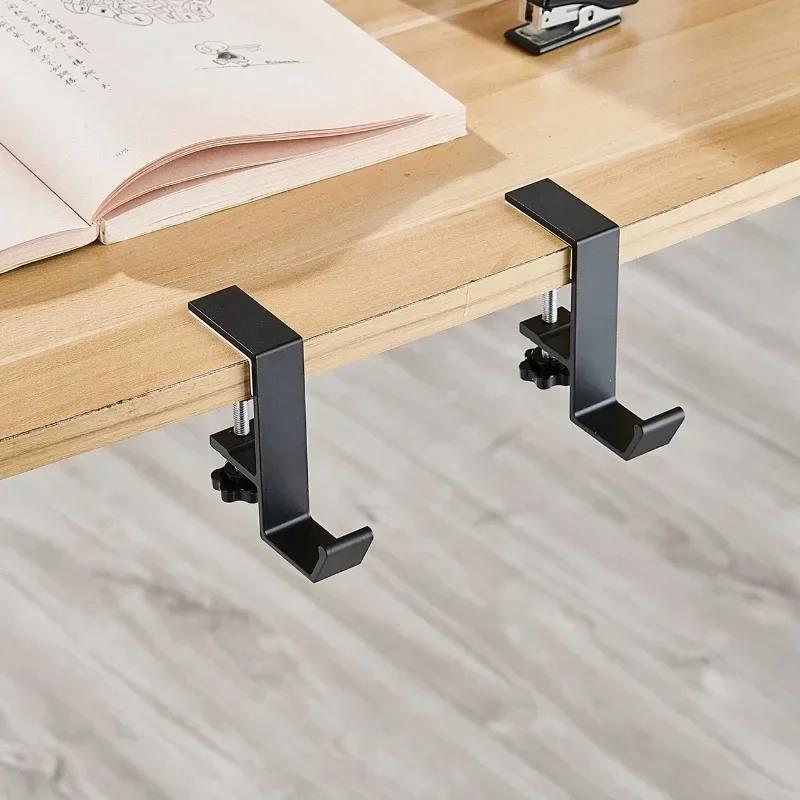 Adjustable Desk Edge Hook Gaming Headset Desk Hanger Backpack Storage Hanging Multi Hook Holder Punch-free Home Office Organizer