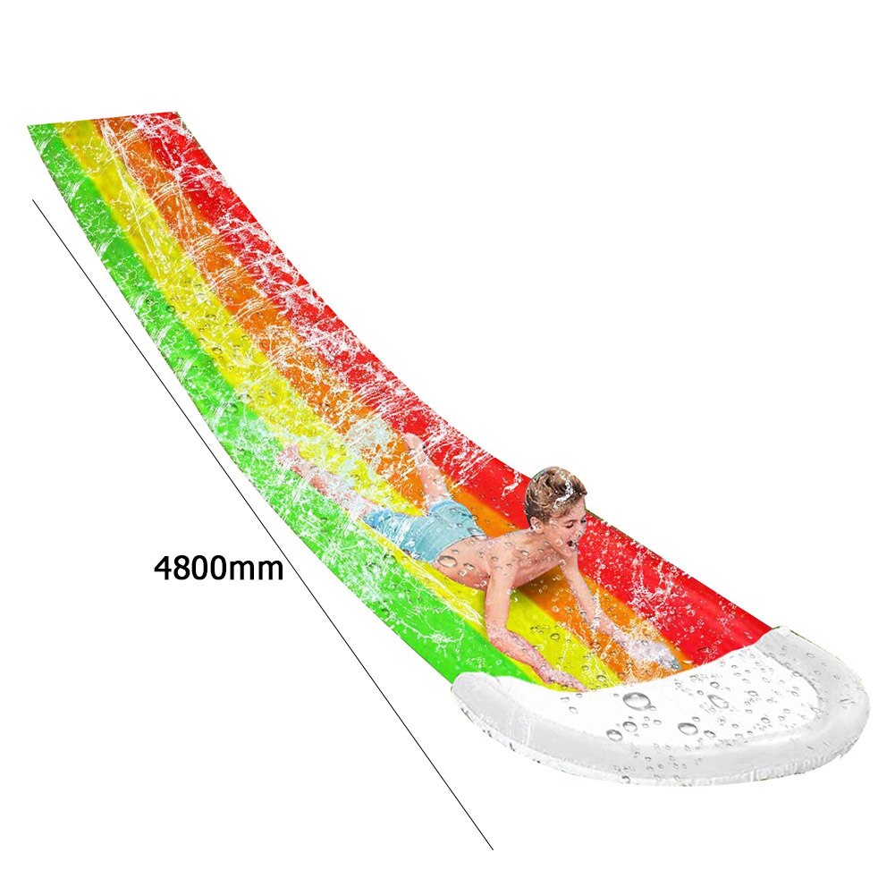 Inflatable Water Slide Summer PVC Swimming Pool Waterskiing Splash Play Toys Children Outdoor Lawn Outdoor Funny Surfboard Toys: A