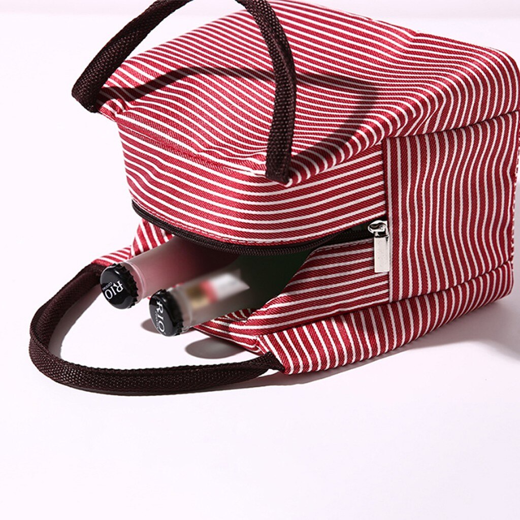 Lunchbox Draagbare Geïsoleerde Canvas Lunch Tas Thermische Voedsel Functionele Patroon Koeler Picknick Lunch Tassen Voor Vrouwen # l20