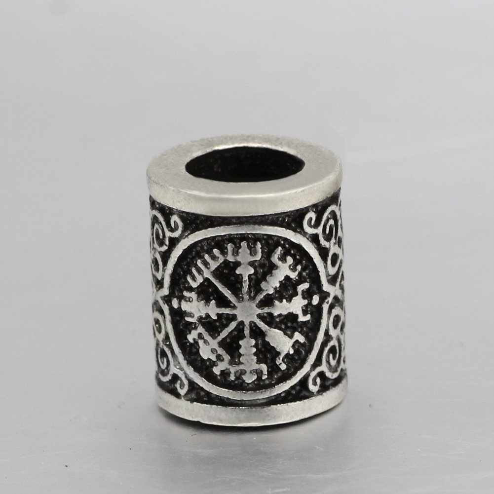 5 stuks Viking Kralen Haar Vlecht Baard Dreadlock Kralen 8mm Gat Sieraden Armband Maken Metalen Kraal DIY Accessorries: green