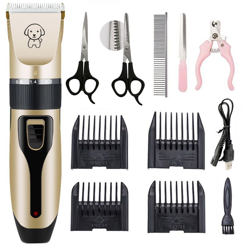 Clipper For Dog Clippers Dogs Grooming Clipper Kit USB Rechargeable Low-Noise Pets Hair Trimmer Display Battery: GENERAL BLACK CUT