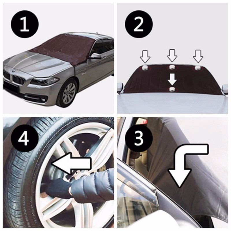 Universal Magnetic Car Windshield Covers Car Cover Snow Frost Winter Wind Protector Sun UV Rain Shade Cover Auto Car Accessory