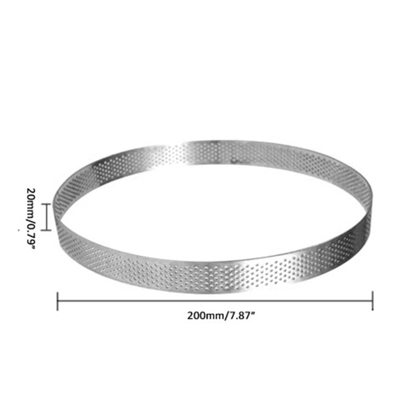 BHBD-Circular Tart Rings Cake Mousse Mold Stainless Steel Fruit Pie Quiches Rings 5 Pack , 6Cm