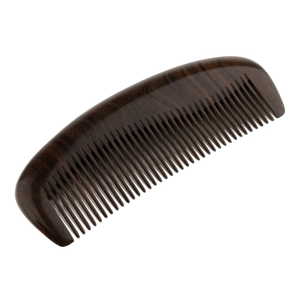 Bekväm handgjord naturlig chacate preto trä hår utjämning kam skägg mustasch grooming träborste hårbotten massage verktyg