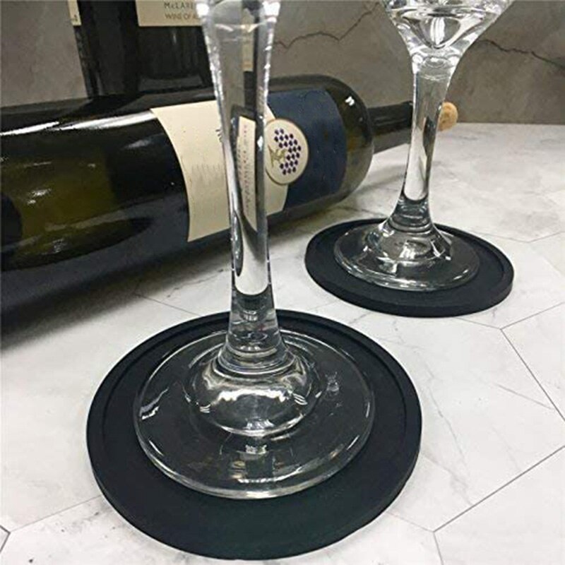 Lot de 10 sous-verres pour boissons, Protection contre les déversements pour Table en bois, Surface en pierre de marbre, sous-verres durables et antidérapants en Silicone
