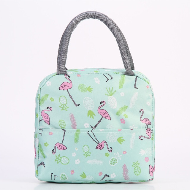 1 pièces frais isolation balles froides thermique Oxford sacs à déjeuner étanche pratique loisirs sacs mignon Flamingo licorne sac fourre-tout