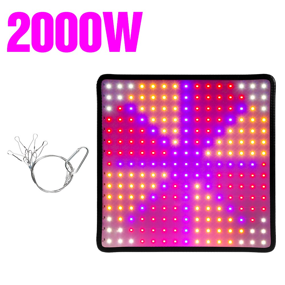 Led Grow Light Led Phytolamp Volledige Spectrum Lamp Plant Groei Hydrocultuur Planten Zaad Bloem Grow Box 1000W 2000W quantum Board: B3-2000W - Good / US Plug