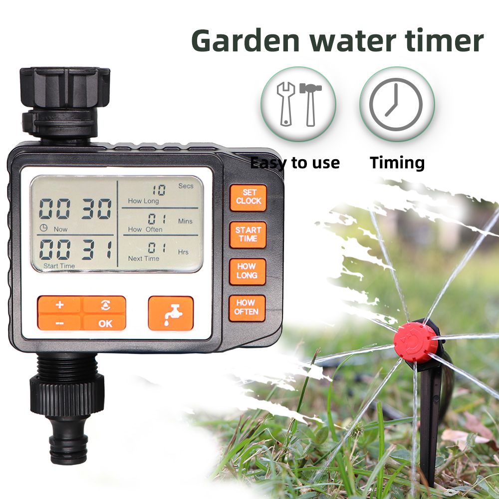 Electronic Water Timer Outdoor Waterproof Automatic Programmable Controller Solenoid Valve Home Greenhouse Sprinkler System