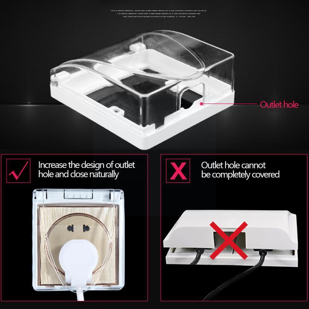 Switch Waterproof Box Socket Box Cover Box Wall Light Cap Flip Clear Panel Flip Kitchen Doorbell Cover Bathroom Cap Socket T7X2
