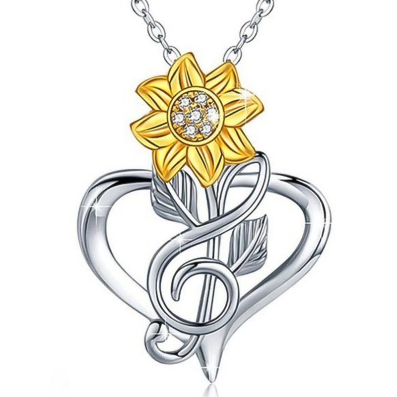 Liefde Hart Rode Roos Hanger Ketting Voor Vrouwen Meisje Goud Kleur Ketting Choker Mode-sieraden Christmas Valentijnsdag: B-2