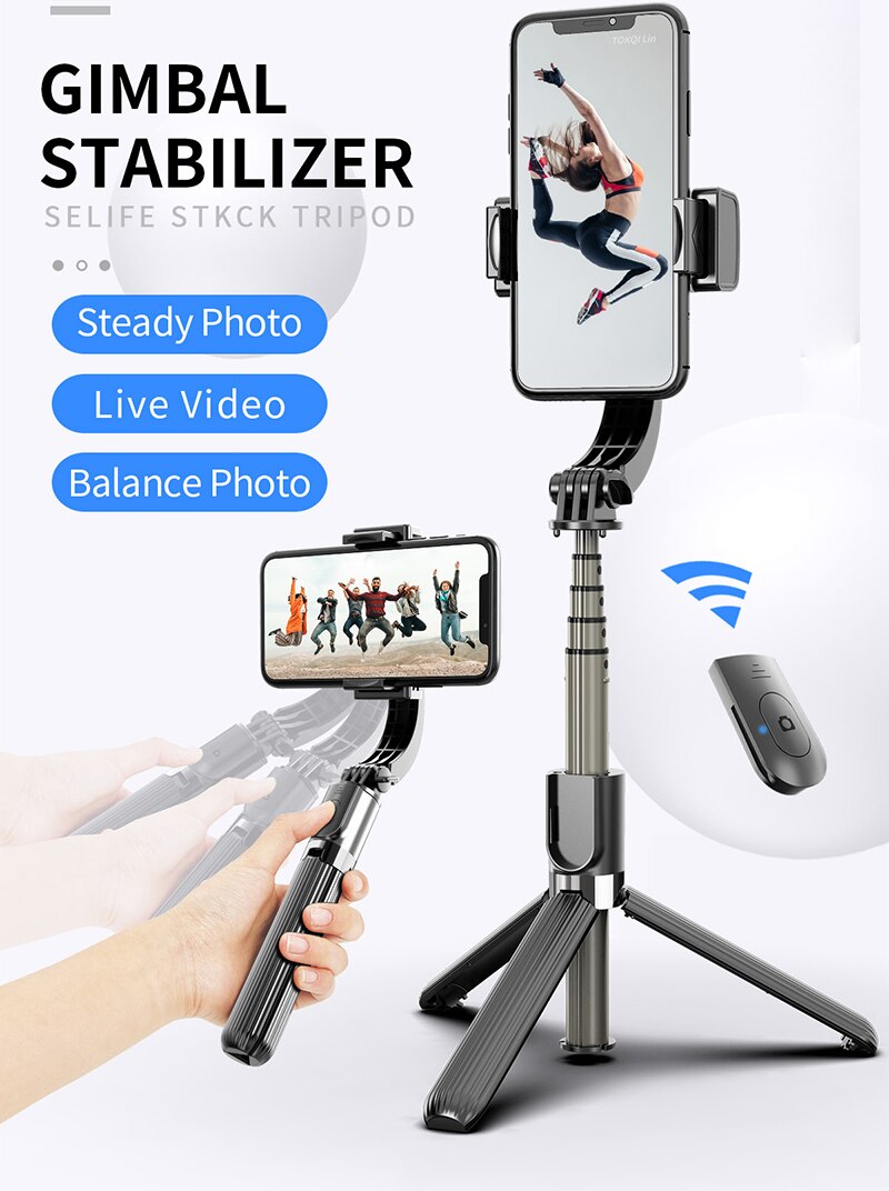 Gimbal Stabilizer Selfie Stick video shooting stabilizer camera selfie stick selfie stick bluetooth selfie stick light