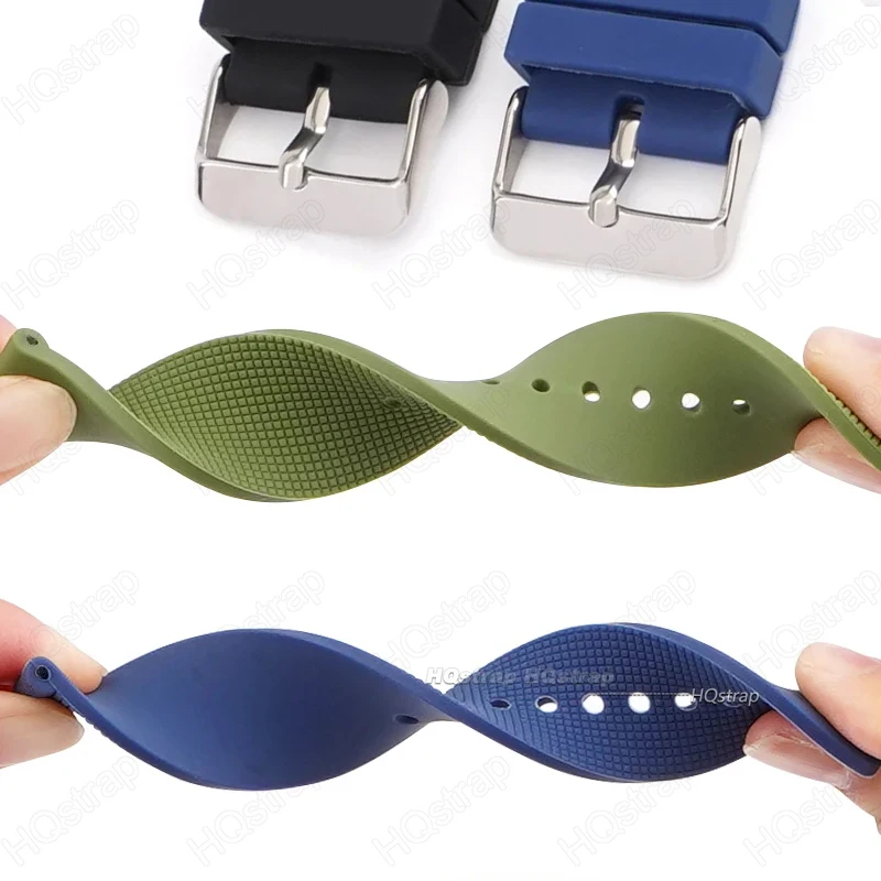 Correa de silicona para reloj de 14mm, 16mm y 18mm, correa de repuesto Universal para reloj para mujer y hombre, pulsera resistente al agua, accesorios para relojes