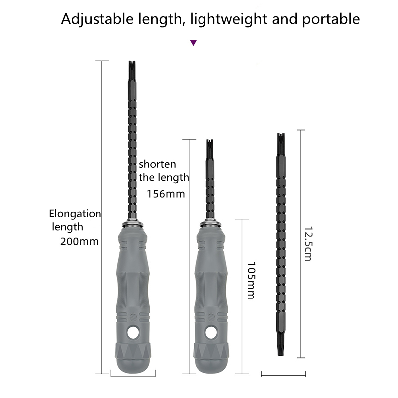 Multi-purpose Screwdriver Set Telescopic Cross Flat-head Triangular Inner Cross Double-headed Batch Of Head Screwdriver Sets