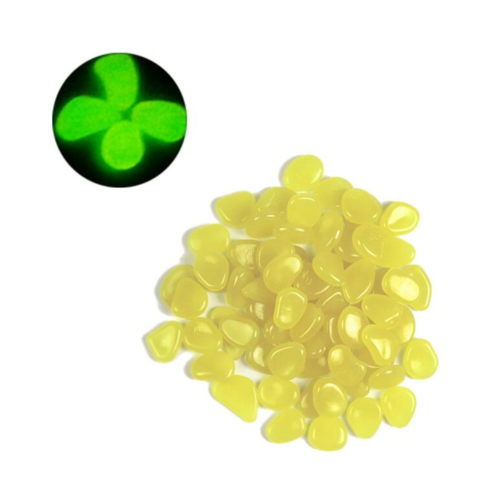 10pcs Glow in the Dark Garden Pebbles Glow Stones Rocks for Walkways Garden Path Patio Lawn Garden Yard Decor Luminous Stones: Yellow