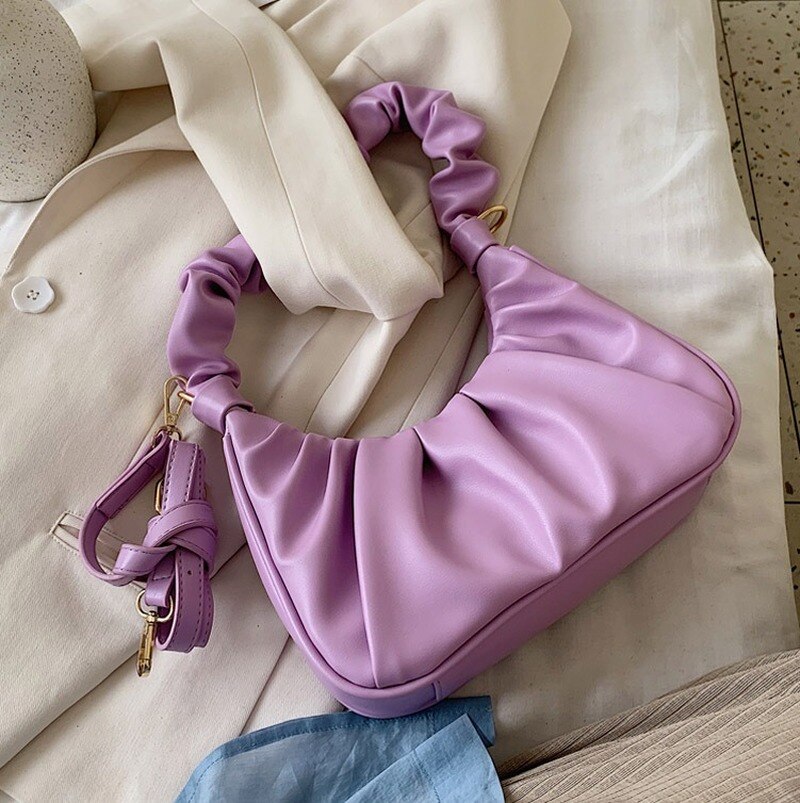Luxe Dames Fold Schoudertas Eenvoudige Draagbare Handbags2020new Koreaanse Dames Messenger Onderarm Zak
