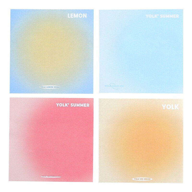 50 Sheets Cute Egg Gradient Memo Pad Posted It Sticky Notes Planner Sticker Notepad Office School Supplies Kawaii Stationery