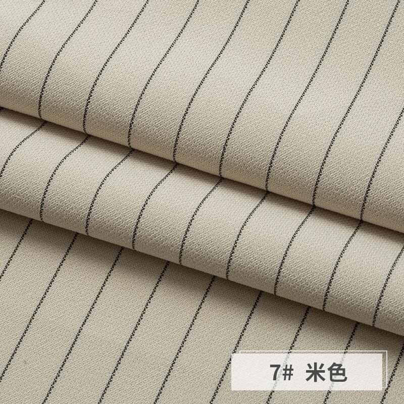 Elastic Striped Fabric Drooping Suit Pants Skirt Cloth Sewing Dress Stretch Polyester Spandex Anti-wrinkle Brocade Black Blue