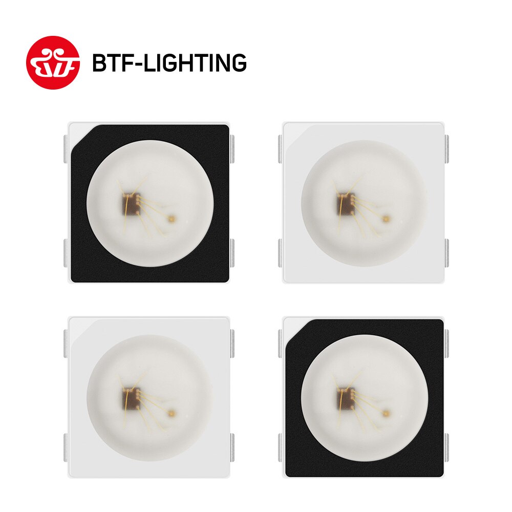 Ws2812b led chip 10 ~ 1000 stk 5050 rgb smd sort/hvid version  ws2812 individuelt adresserbar digital 5v