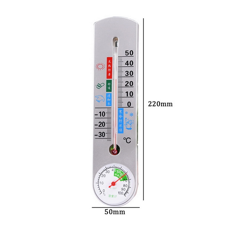 22cm lange væghængte termometer indendørs udendørs havehus garage kontorrum ophængt logger temperaturmåleværktøj #1: Stil a