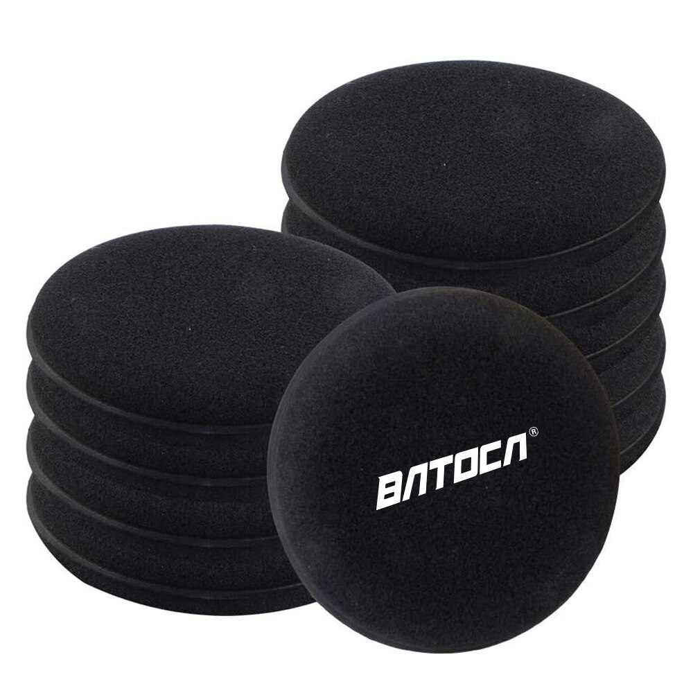 Batoca 10 Stks/partij Wax Applicator Pad Car Wax Applicator Schuim Spons Auto Polijsten Pad Set Brengen En Verwijderen Wax Buffing pad: 10P