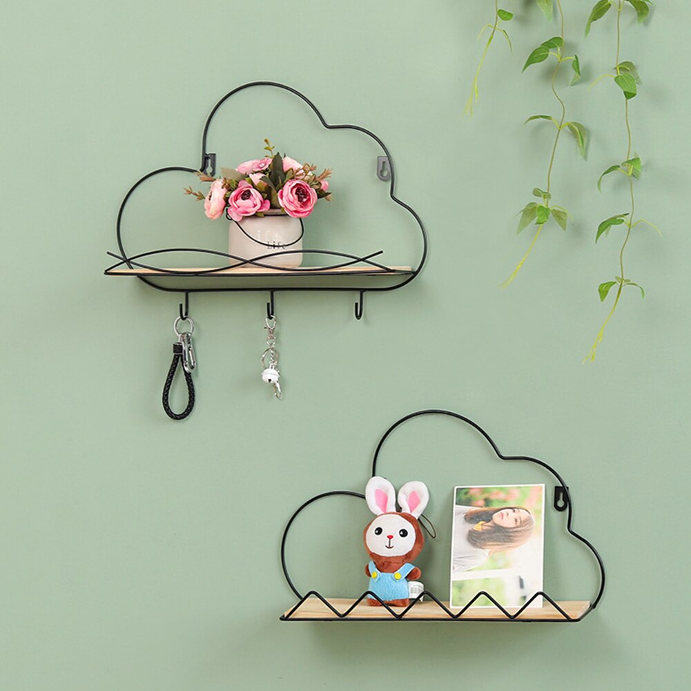 Wood Floating Board Storage Rack Home Decor Modern Bathroom Display For Book Kitchen Wall Shelf Living Room Bedroom Picture