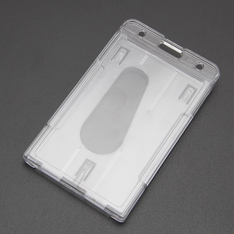 Hard Plastic ID Access Card Cover Credit Card Case Badge Holder Double Side