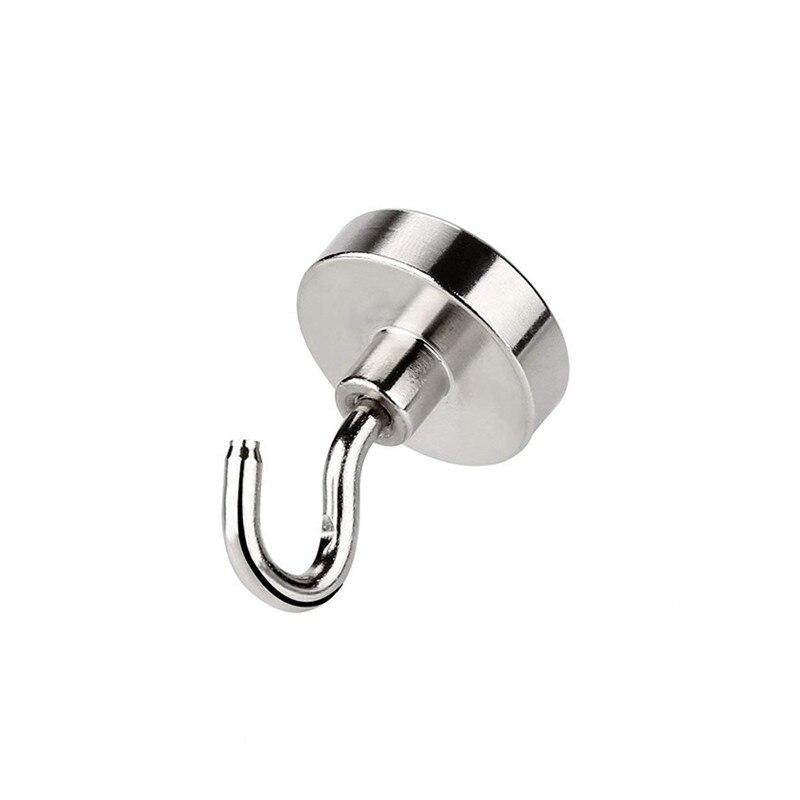 Crochet magnétique en néodyme doré, crochet solide pouvant contenir jusqu&#39;à 13kg 6 livres de diamètre 20mm, pour la cuisine à domicile et le travail: D16 / Hook-Silver 1PC
