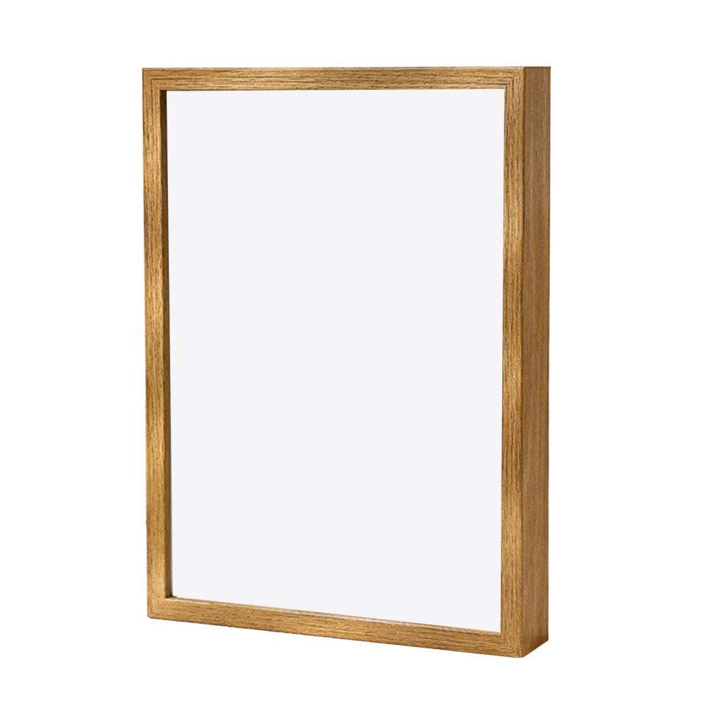 Marco de fotos de tablero de madera, marco de fotos de planta de flores secas huecas, exhibición artesanal hecha a mano, Marco de imagen 3D, caja de sombra profunda, estuche de exhibición: 5 pulgadas / Verde