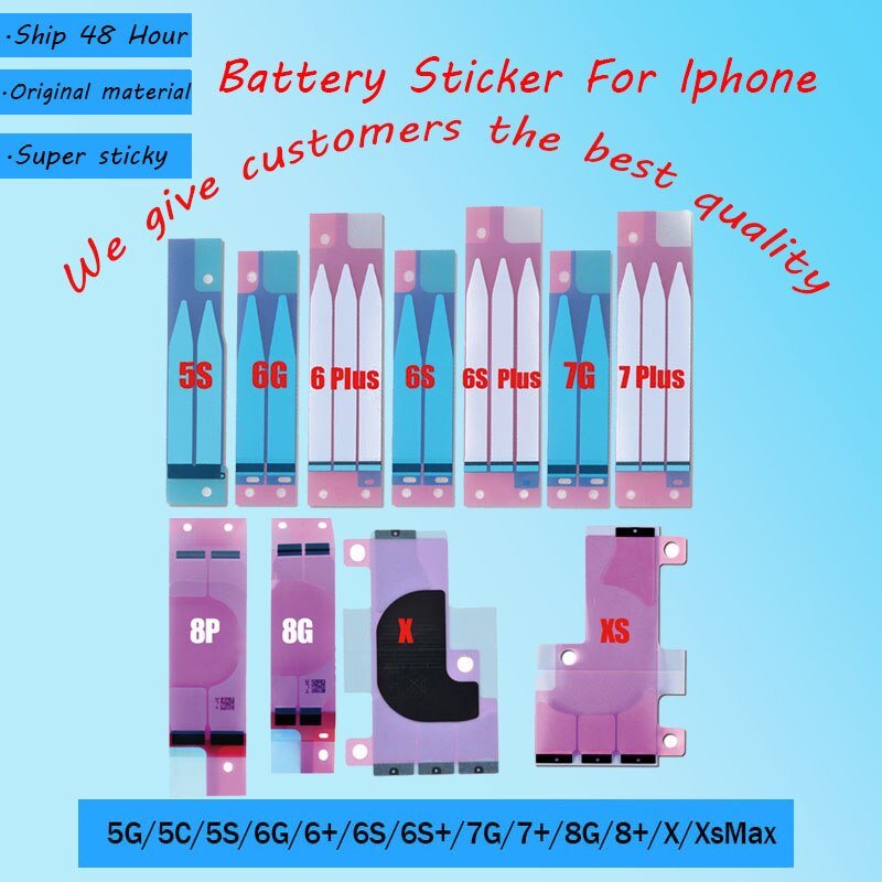 10 sztuk baterii naklejki samoprzylepne dla iphone 5S 5C 6 6S 7 8 Plus 3M podwójna taśma Pull iPhone X XR Xs XS Max 11 Pro Max baterii klej