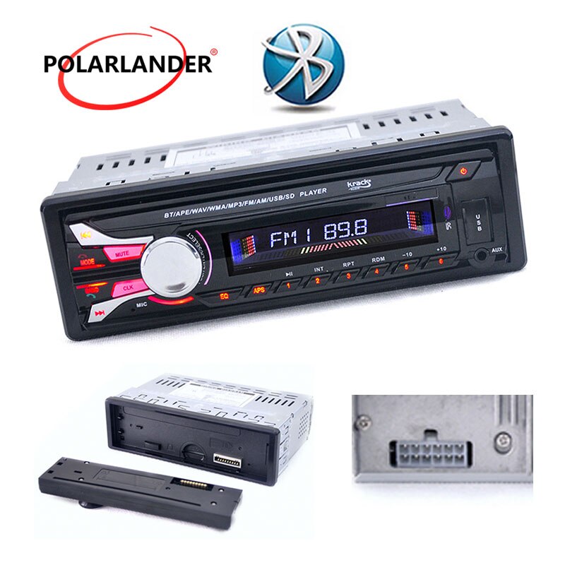 radio cassette player 12V Bluetooth Car Radio MP3 Audio Player removable Autoradio MP3 FM function /USB/SD/ In-Dash 1 DIN