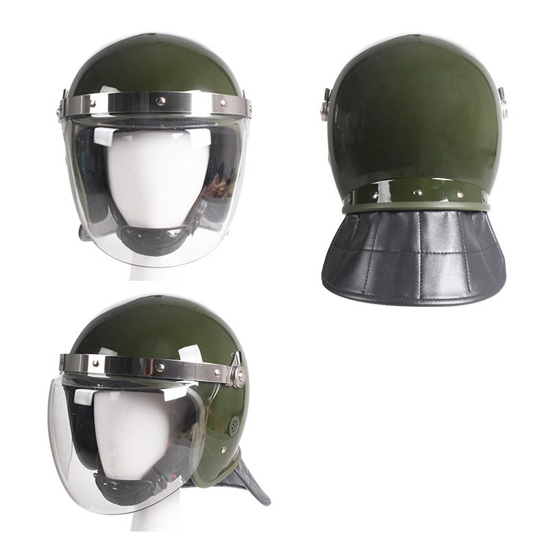 Casque Anti-émeute, Protection faciale, garde de sécurité du personnel de service, Protection de patrouille, facile à porter: army green