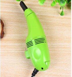 Style Small Portable Durable USB Vacuum Cleaner Brush Dust Collector Computer Keyboard Phone Universal Cleaning Gadgets: Green