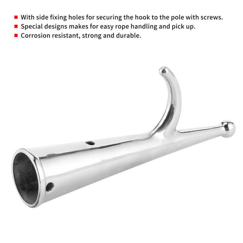 Stainless Steel Boat Hooks Boating Accessories Kayak for Lifeboat Telescopic Pole Raft