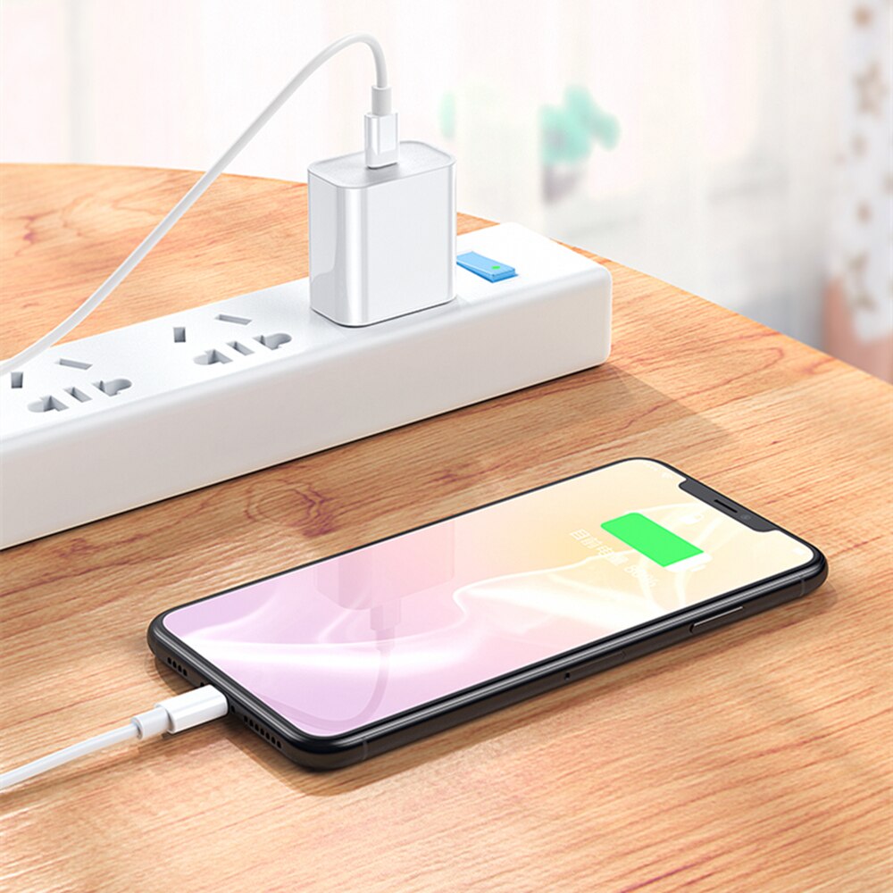 Cargador USB-C PD de 20W para teléfono inteligente, dispositivo de carga rápida con enchufe de EE. UU., UE, QC4.0, 18W, para iPad Pro Air, iPhone 12, mini, 11 Pro, Max, Xs, X