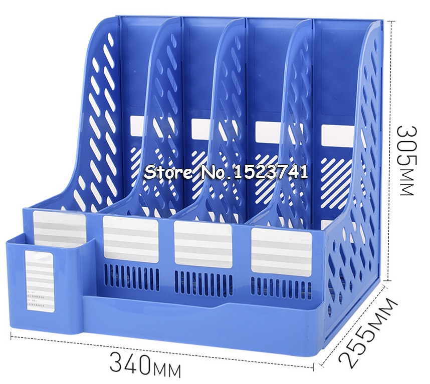 Grey Blue Document Trays File Holder with Small Cases Plastic File Organizer for Desktop Storage Office Suppiles Classify