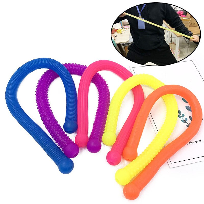 Kleurrijke Zintuiglijke Fidget Stretch Speelgoed Stretchy Snaren Fidget Speelgoed Voor Ontspannen 12Pcs 6 Kleuren Voor Volwassenen En Kinderen sci