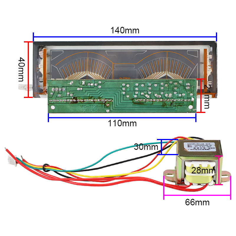 Multimedia Display Pointer Vu Meter Indicator Vfd Fluorescerende Voor Multimedia Speaker Versterker Diy Transformator AC220V Mono