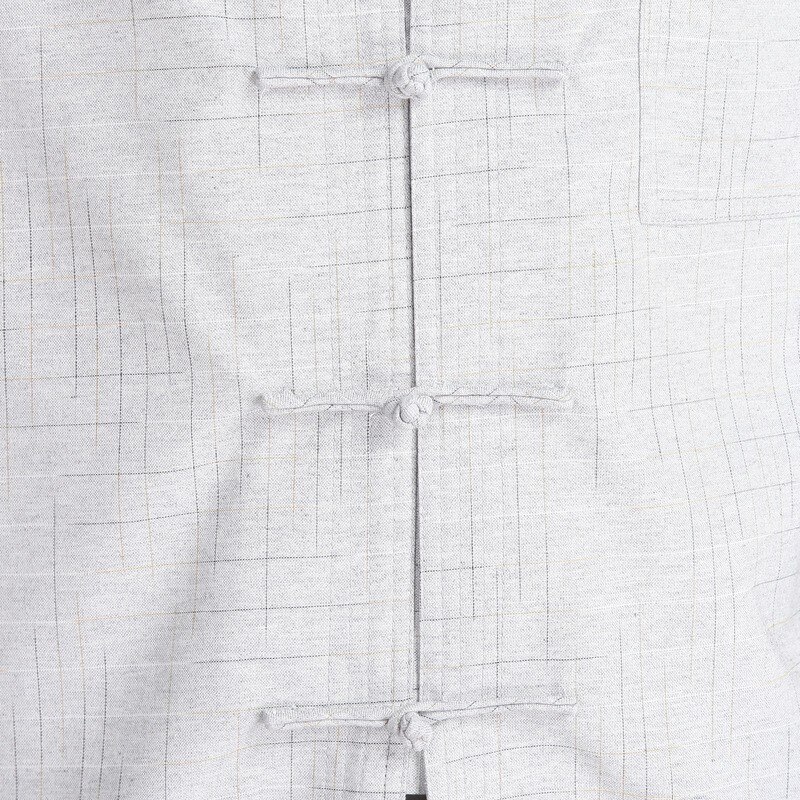 Trends Beige Chinese Men's Linen Classic Kung Fu Shirt Chinese Button Costume Tang Suit Size S M L XL XXL XXXL 2602