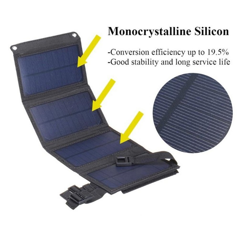 20w sunpower solcelle foldepanel usb telefonoplader rejse camping udendørs vandretur solenergi foldebræt til mobiltelefon