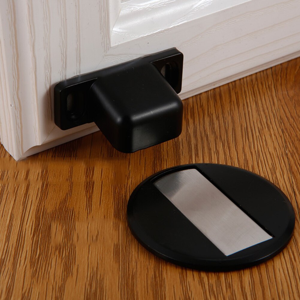 Magnetic Door Holder Stopper Invisible Doorstop Wall Floor Mount Safety Catch Stainless Steel Door Suction Bedroom Door Block