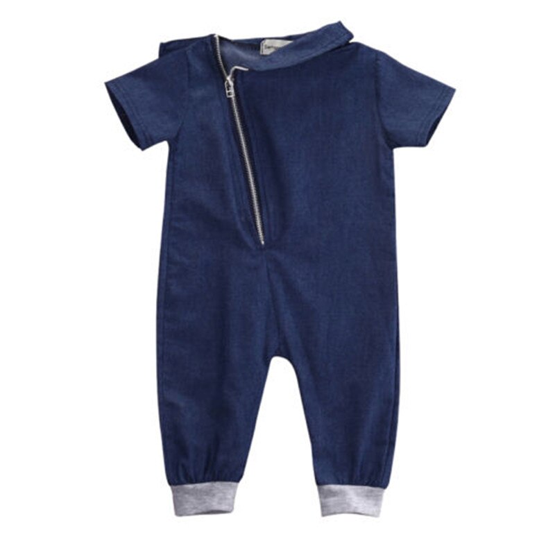 Barboteuse en jean Denim pour bébé, 0-3T, combinaisons de Cowboy pour fille et garçon en bas âge, vêtements de printemps