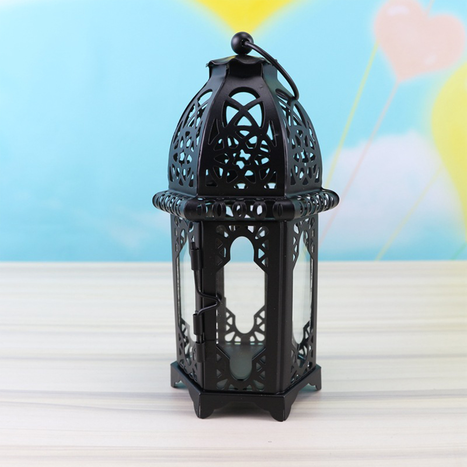 Moroccan Style Lantern Antique Moroccan Style Lantern Hollow Candle Holder Stand Wedding Romantic Decor: Red